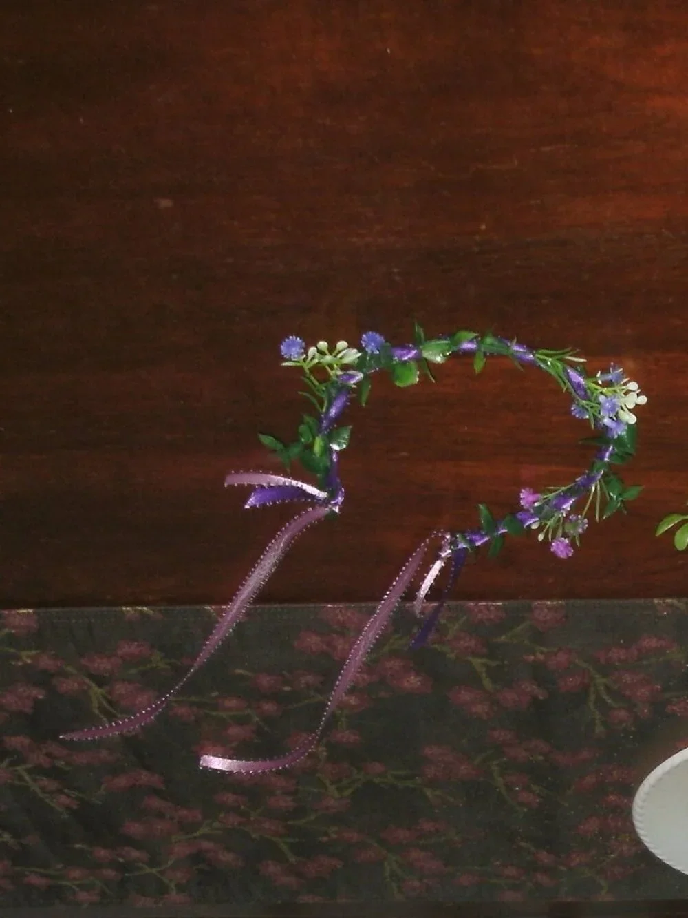 3 NEW Flower Fairy Princess Crown Headbands with Colorful Ribbons Handcrafted OS